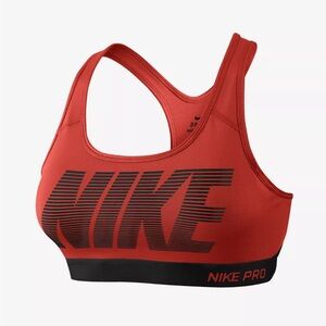 Nike Red and Black Sports Bra